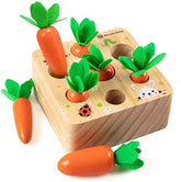🌳Little Hands Harvest – Wooden Carrot Game for Smart Sorting & Sensory Fun - ThiGui