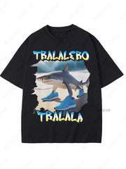 🦈 LOL Shark Alert! Funny Meme T-Shirt for Boys – Tralalero Tralala – Cool, Comfy & Totally Unique! 🤪👕 - ThiGui