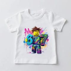 Roblox 67 Digital Print Kids Tee 🎮✨ Cool Cotton Graphic T-Shirt - ThiGui