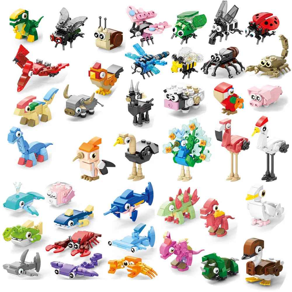 🕷️ Snap Together a Wild World – Insect & Animal Block Creatures for Kids & Collectors! 🐜🦂 - ThiGui