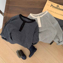 π Autumn Essential! Soft Striped Long Sleeve Tee for Stylish Little Ones π¦π§π - ThiGui