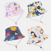 🌞 Sunshine-Ready! Adorable Cartoon Bucket Hat for Babies & Toddlers 🧢🦕 - ThiGui