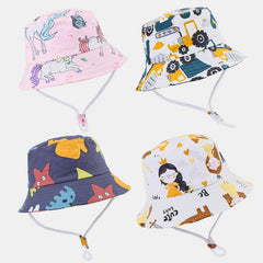 🌞 Sunshine-Ready! Adorable Cartoon Bucket Hat for Babies & Toddlers 🧢🦕 - ThiGui