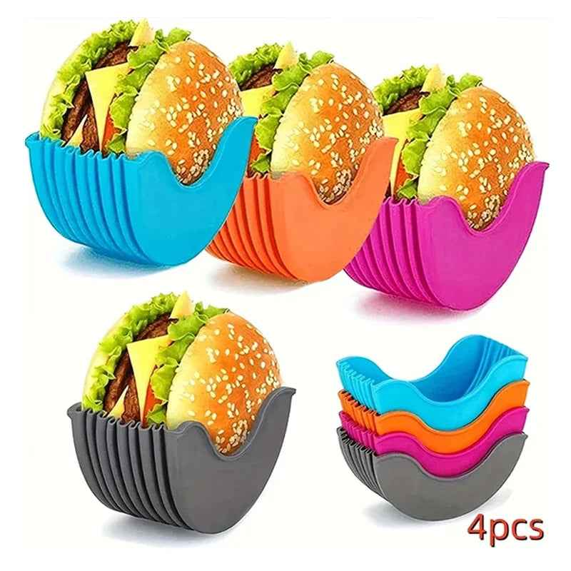🌮4-Pack Burger Holders for Boys Who Love Big Bites Without the Mess - ThiGui