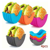 🌮4-Pack Burger Holders for Boys Who Love Big Bites Without the Mess - ThiGui