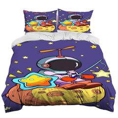 🚀Blast Off to Dreamland! Space-Themed Bedding Set for Future Astronauts - ThiGui