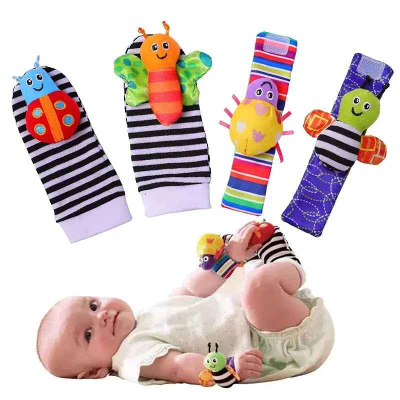 🧦Adorable Baby Rattle Socks & Wrist Toys – Sensory Fun for Little Feet & Hands (0–12M) - ThiGui