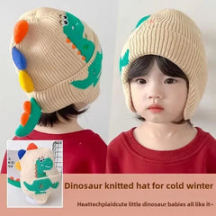 🧢🦕 3D Dino Earmuff Hat – Cozy, Cute & Roarsome for Winter Days! ❄️👶 - ThiGui