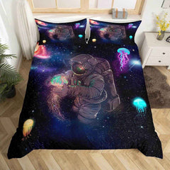 🛸 3D Space Dreams Duvet – Astronaut Bedding for Little Galaxy Explorers! - ThiGui