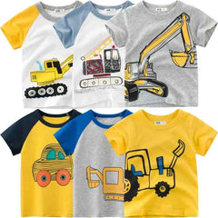 🚧 Dig Into Fun! Excavator Cartoon Tee for Little Builders (2–10Y) - ThiGui