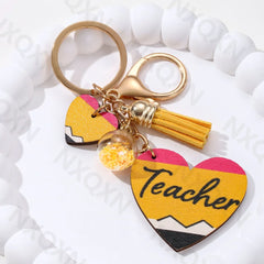 🍎💖 A Little Thank-You with Big Heart – Cute Teacher Keychain Gift 🌈✏️ - ThiGui