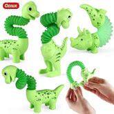 🦖Dinosaur Pop Tube Toys – Stretch, Bend, and Roar with Fun Sensory Play! - ThiGui