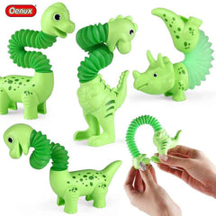 🦖Dinosaur Pop Tube Toys – Stretch, Bend, and Roar with Fun Sensory Play! - ThiGui