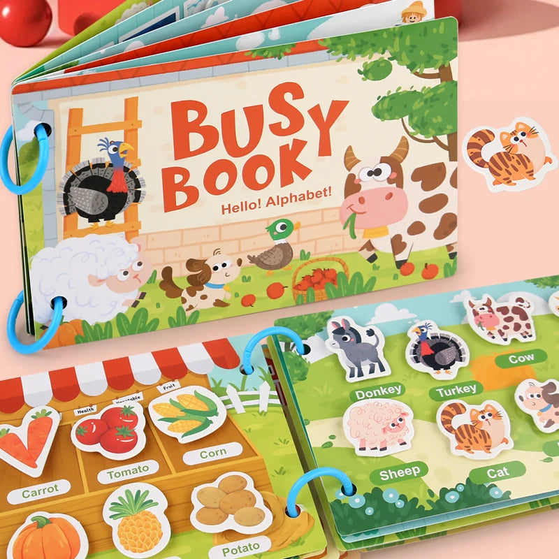 📘✨ Montessori Busy Book – Hands-On Learning & Matching Fun for Curious Toddlers! 👶🎓 - ThiGui