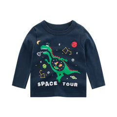 🦖Roarsome Dino Tees – Long Sleeve Fun for Little Explorers! - ThiGui
