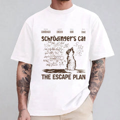 😼 Cool Cat Escape Plan T-Shirt – Geeky Style for Boys Who Dare to Stand Out 🖤 - ThiGui