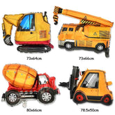 🚜Construction Vehicle Foil Balloon Set for Boys Who Love Trucks Diggers and Big Birthday Fun - ThiGui