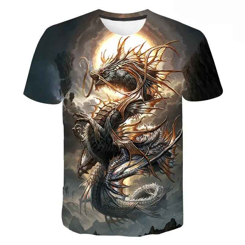 👕Roaring Style! 3D Dragon T-Shirt for Little Adventurers - ThiGui
