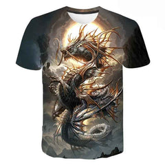 👕Roaring Style! 3D Dragon T-Shirt for Little Adventurers - ThiGui