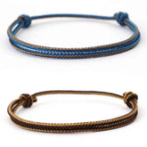 👕 Stylish and Handmade: Boho Charm Adjustable Cord Bracelet - ThiGui