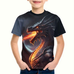 🔥 Epic Dragon Alert! 3D Graphic T-Shirt for Brave Little Adventurers 🐉 - ThiGui