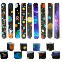 🌌 Space Bling Slap Bracelets – 12-Piece Cosmic Fun for Parties & Gifts 🚀✨ - ThiGui