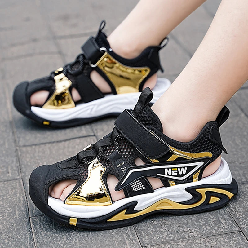1.1 👟🌊 All-Terrain Adventure Sandals for Boys – Beach to Playground Ready! 🏖️🚀 - ThiGui