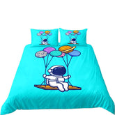 🚀Up, Up, and Asleep! Adorable Astronaut Bedding Set for Little Space Explorers - ThiGui