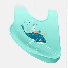 🍽️ Mess-Free Mealtimes – Soft Silicone Baby Bib with Food Catcher! 🍼✨ - ThiGui