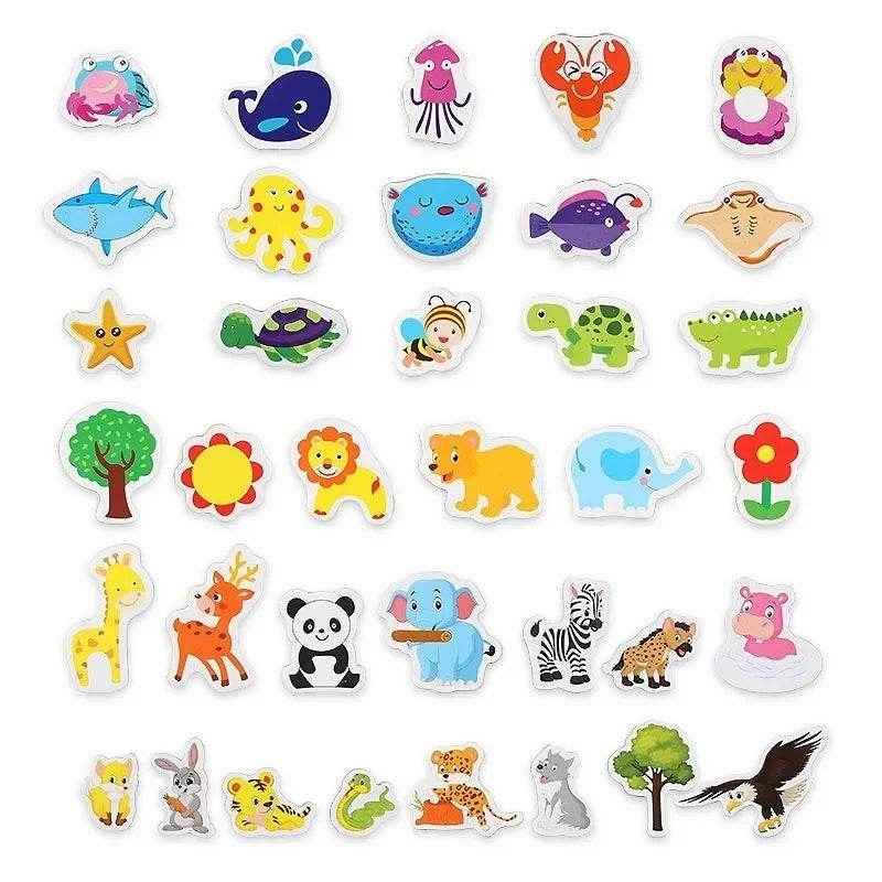 🎣Ocean Friends on the Fridge – Cute Wooden Magnets for Creative Kids’ Play! - ThiGui