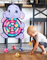 🐸Soft Sticky Ball Dart Board Game for Boys with Adorable Animal Designs and Safe Indoor Fun - ThiGui
