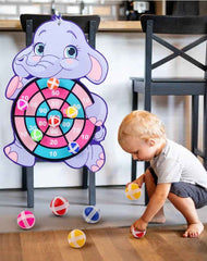 🐸Soft Sticky Ball Dart Board Game for Boys with Adorable Animal Designs and Safe Indoor Fun - ThiGui