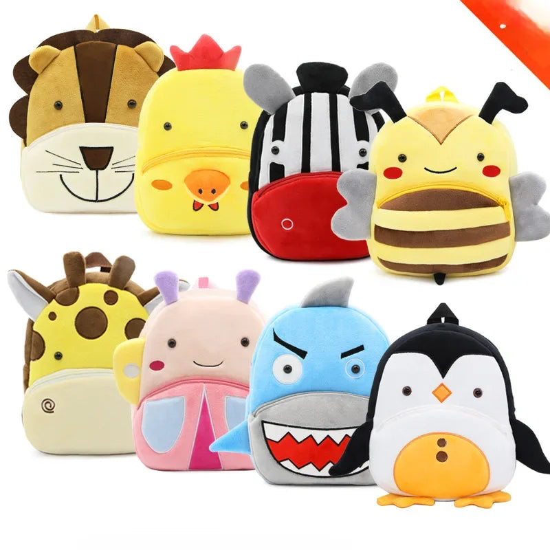 🦁 Cuddly Animal Backpack – Soft Plush Bag for Little Adventures! 🎒💛 - ThiGui