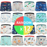 🦕🩲 Boys’ Dino Boxer Briefs – Soft Cotton Comfort in Fun Cartoon Multipacks! 🎨🧺 - ThiGui