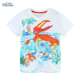 🌊 Under-the-Sea Fun! Adorable Cartoon T-Shirt for Ocean-Loving Little Boys 🐬🐠 - ThiGui