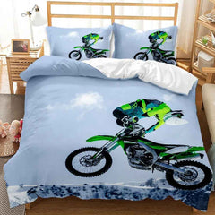 🏍️ Zoom into Dreamland – Dirt Bike Bedding for Little Adventurers - ThiGui