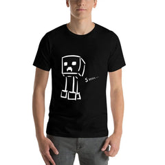 Creeper Sketch Gamer Tee 💚🎮 Soft Cotton Cool for Minecraft Fans - ThiGui