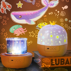 🌌✨ Starry Ocean Projector Night Light – A Magical Glow for Sweet Dreams 🌙🛏️ - ThiGui