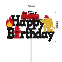 🎂Turn Up the Heat – Firefighter Cake Toppers for a Blaze of Birthday Fun! - ThiGui