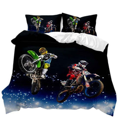🏍️ Zoom into Dreamland – Dirt Bike Bedding for Little Adventurers - ThiGui