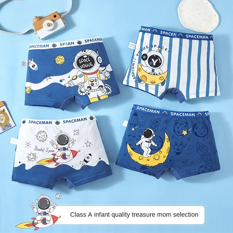 🩲🧒 Cotton Cartoon Boxer Set – Soft, Breathable & Perfect for Little Movers! 🌟🧺 - ThiGui