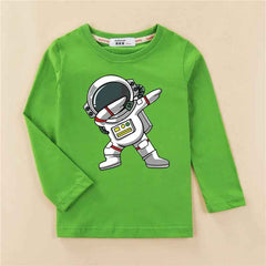 🚀 Out-of-This-World Style! Astronaut Long Sleeve Tee for Boys (3–14Y) 🌌🧒 - ThiGui