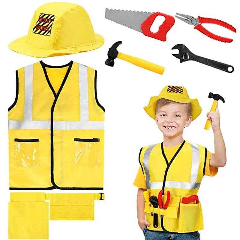 🔧Little Builder Costume Set – Dress-Up Fun for Boys Who Love Big Machines! - ThiGui
