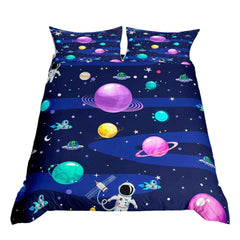 🛸 Cartoon Astronaut Duvet – Soft, Fun & Cozy Bedding for Space-Loving Kids! - ThiGui