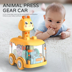 🚗🧩 Press & Go Gear Cars – Fun-Powered Motion with Animal Puzzle Magic! 🦁💨 - ThiGui