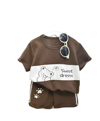 🩳Striped Summer Charm – Comfy Short Sleeve Set for Stylish Little Movers! - ThiGui