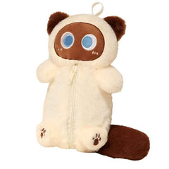 🐾 Purr-fectly Adorable Siamese Cat Pencil Case – Soft, Snuggly & Super Handy! ✨📚 - ThiGui