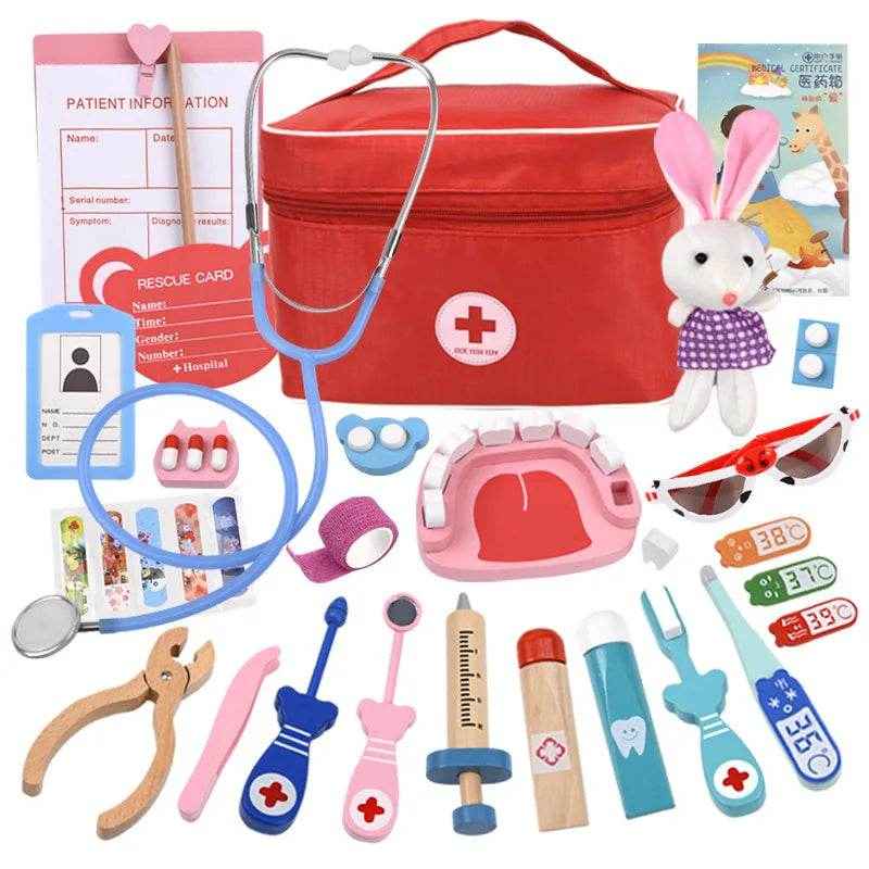 š³Little Healer Play Kit ā Wooden Doctor Set for Imaginative Mini Medics - ThiGui