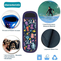 🧊No-Mess Ice Cream Fun: Soft Cartoon Popsicle Holders That Keep Little Hands Warm & Clean - ThiGui