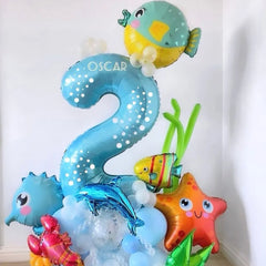 🐠 Under the Sea Birthday Balloon Set – Dive into a Magical Ocean Party! 🌊🎈 - ThiGui